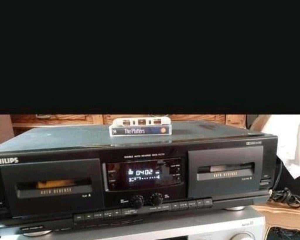 Lecteur à double cassette Philips FC781 avec inversion autom, Enlèvement ou Envoi, Double, Philips
