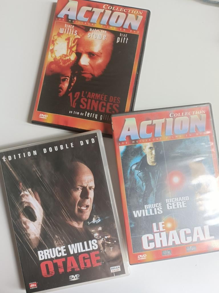 Bruce Willis lot de 3 films cultes dvd, Enlèvement, Comme neuf