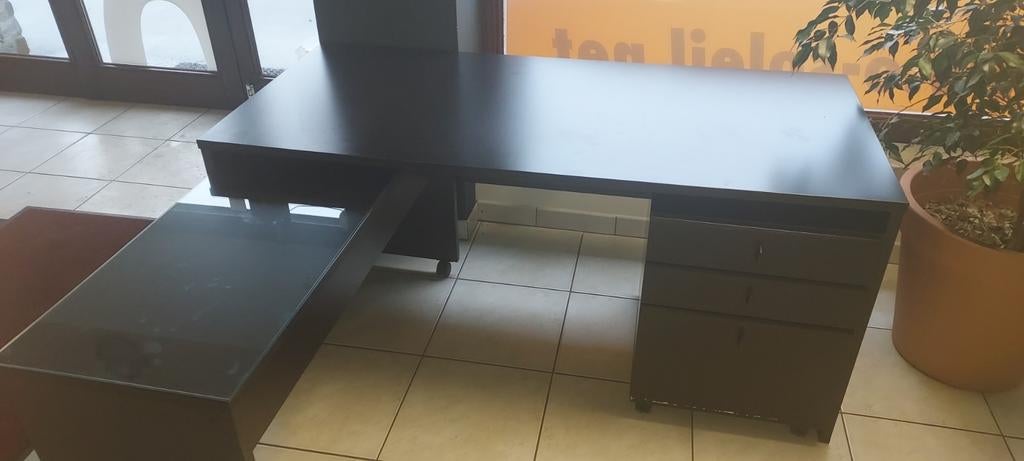Bureau pro avec desserte et 3 tiroirs sur roue, Enlèvement