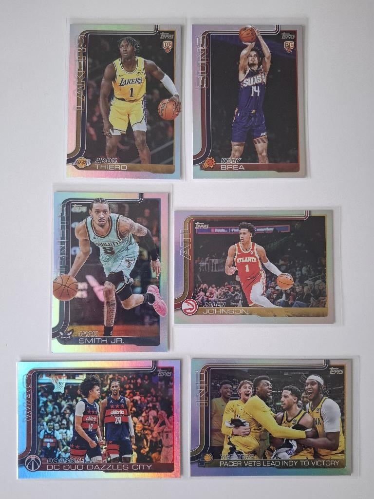 Lot 6 kaarten NBA Topps 2025 - Silver Holo, Ophalen of Verzenden, Zo goed als nieuw, Meerdere plaatjes