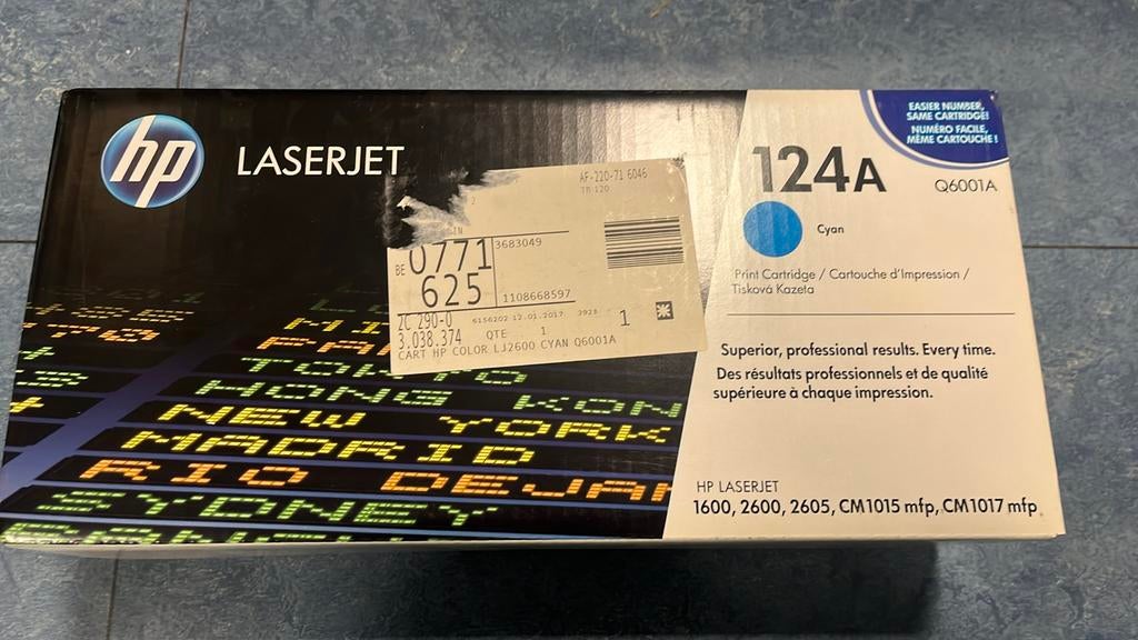 Toner cartouche lasert jet HP 124 A, Enlèvement ou Envoi, Comme neuf, Toner