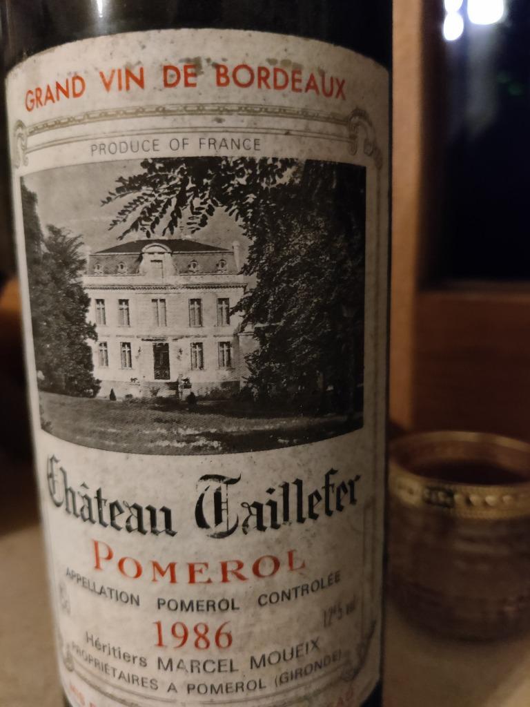 POMEROL Château Taillefer 1986, Enlèvement