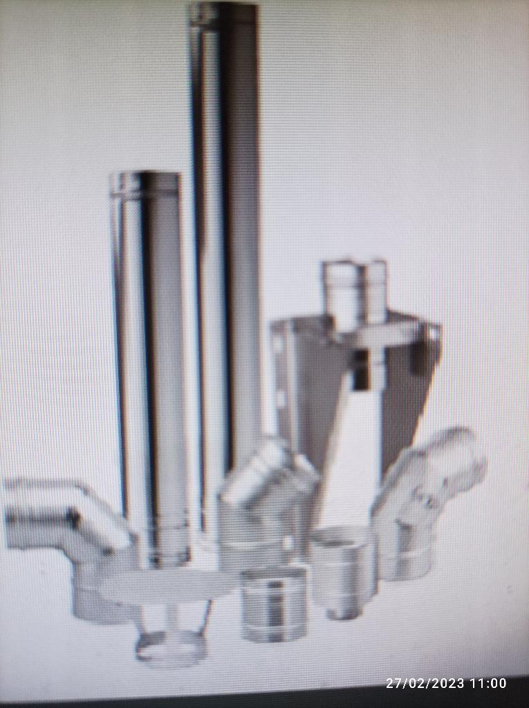 TUYAUX INOX RIGIDES OU FLEXIBLES ET ACCESSOIRES, Enlèvement, Neuf, Inox, Évacuation