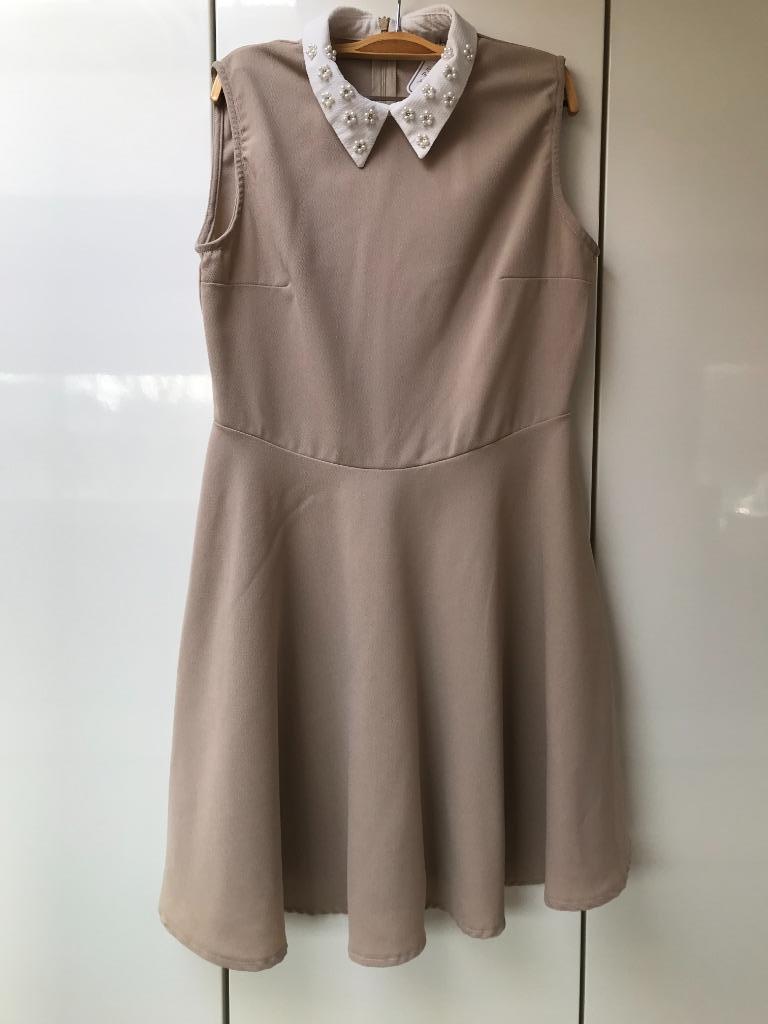 Amélie & Amélie beige jurk - Maat L, Kleding | Dames, Beige, Maat 42/44 (L), Ophalen of Verzenden, Zo goed als nieuw