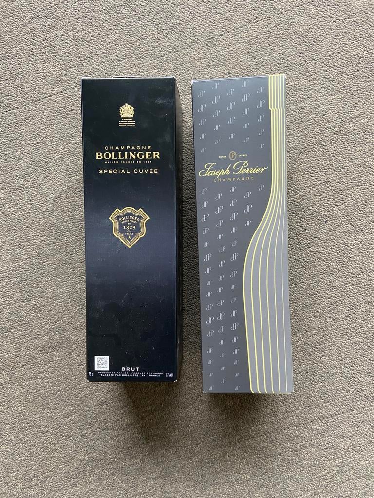 Geschenkverpakking champagne Bollinger & Joseph Perrier, Verzamelen, Ophalen of Verzenden, Champagne