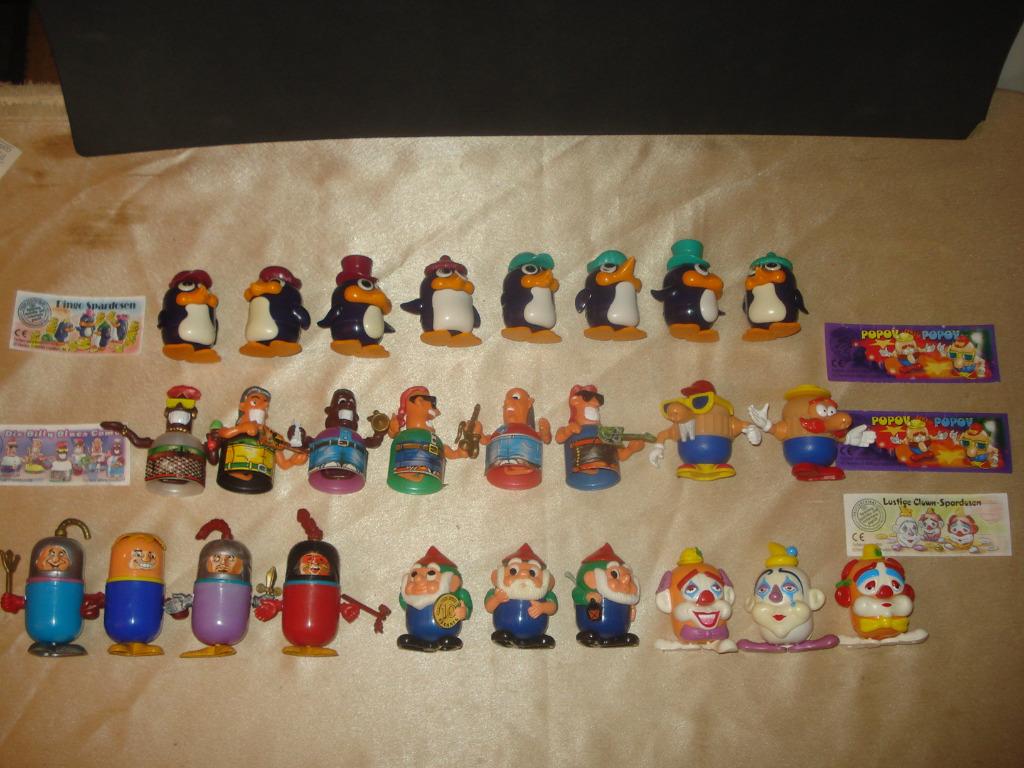 KINDER Lot de 7 Anciennes Séries Complètes de Figurines 1990, Enlèvement ou Envoi, Comme neuf, Figurines
