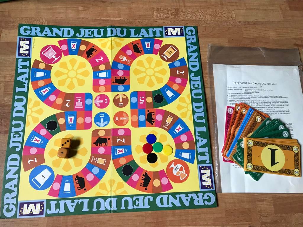Ancien grand jeu du lait M (1965), Cinq joueurs ou plus, Utilisé