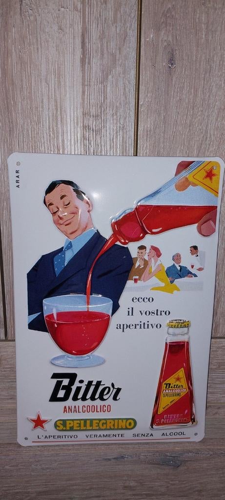 Rare enseigne publicitaire San Pellegrino, Enlèvement ou Envoi, Neuf, Panneau publicitaire