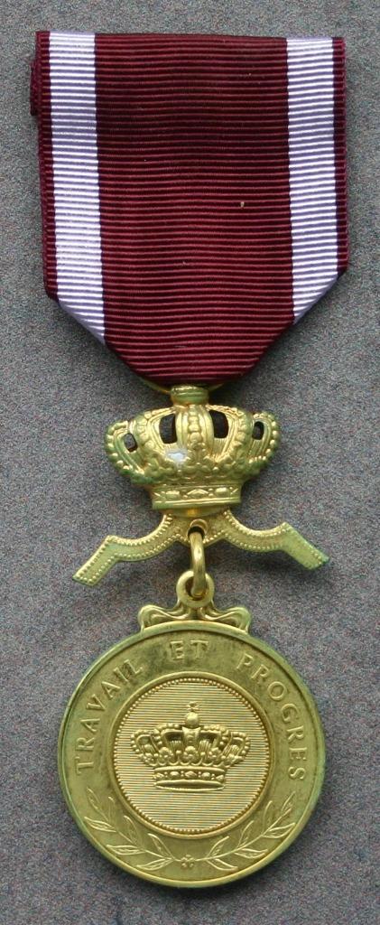 Medaille Kroonorde gouden (goudkleurige) medaille, Verzamelen, Ophalen of Verzenden, Overige soorten, Lintje, Medaille of Wings