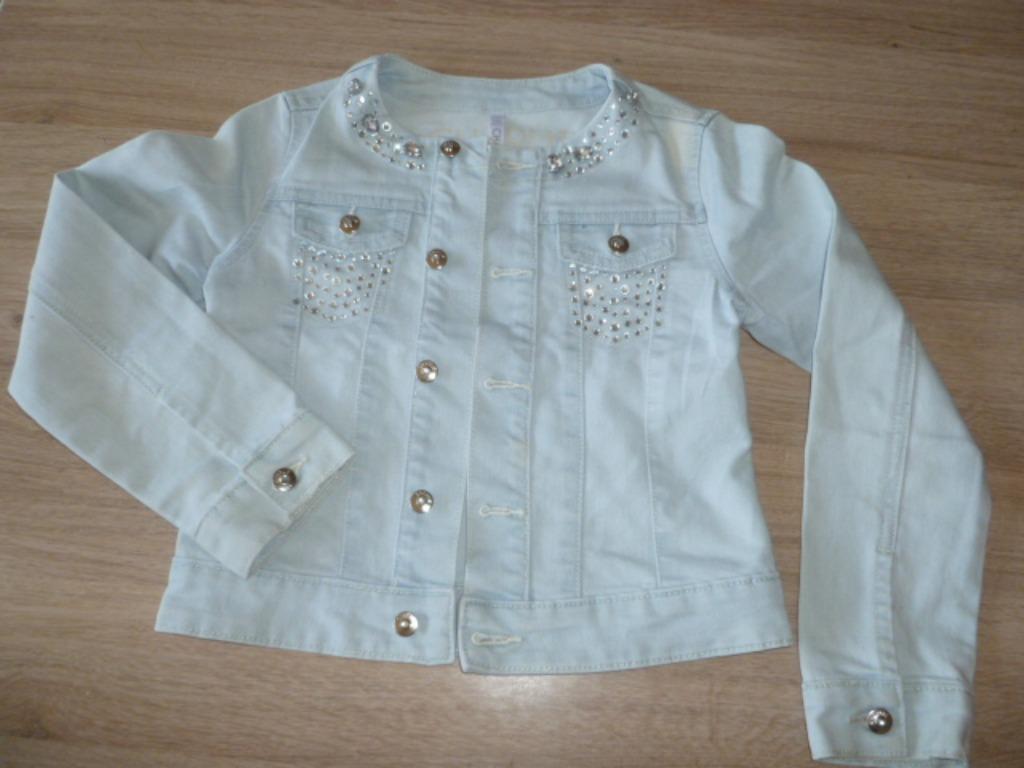 Prachtig jeans jasje meisjes van Charlie, maat 134, Kinderen en Baby's, Ophalen of Verzenden, Zo goed als nieuw, Charlie