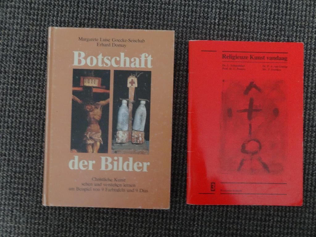 2 boeken hedendaagse religieuze, christelijke kunst, Verzenden, Gelezen, Schilder- en Tekenkunst