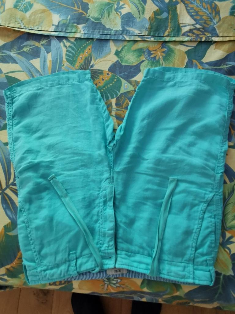 Bermuda en lin « Kiwi St Tropez » vert, Enlèvement ou Envoi, KIWI Saint Tropez, Comme neuf, Vert