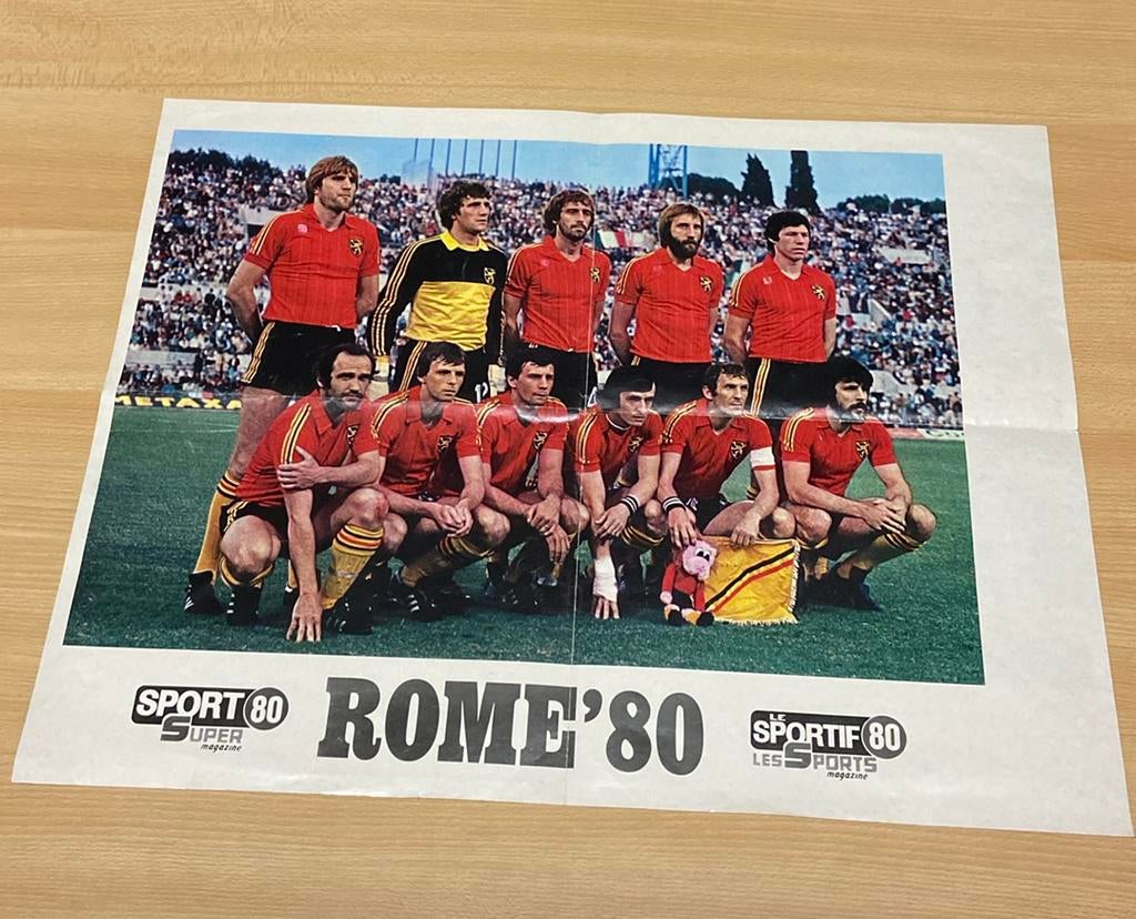 Poster Rode Duivels Rome 1980, Ophalen of Verzenden, Zo goed als nieuw