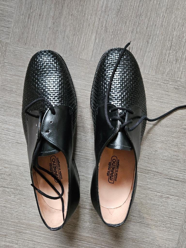 Zwarte leren schoenen, Kleding | Heren, Schoenen, Zwart, Nieuw, Veterschoenen, Ophalen