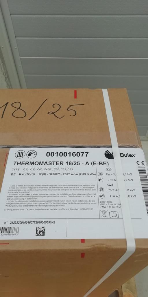 Chaudière à condensation Bulex ThermoMaster T18/25 001001607, Enlèvement, Neuf, Radiateur, Haut rendement (HR)