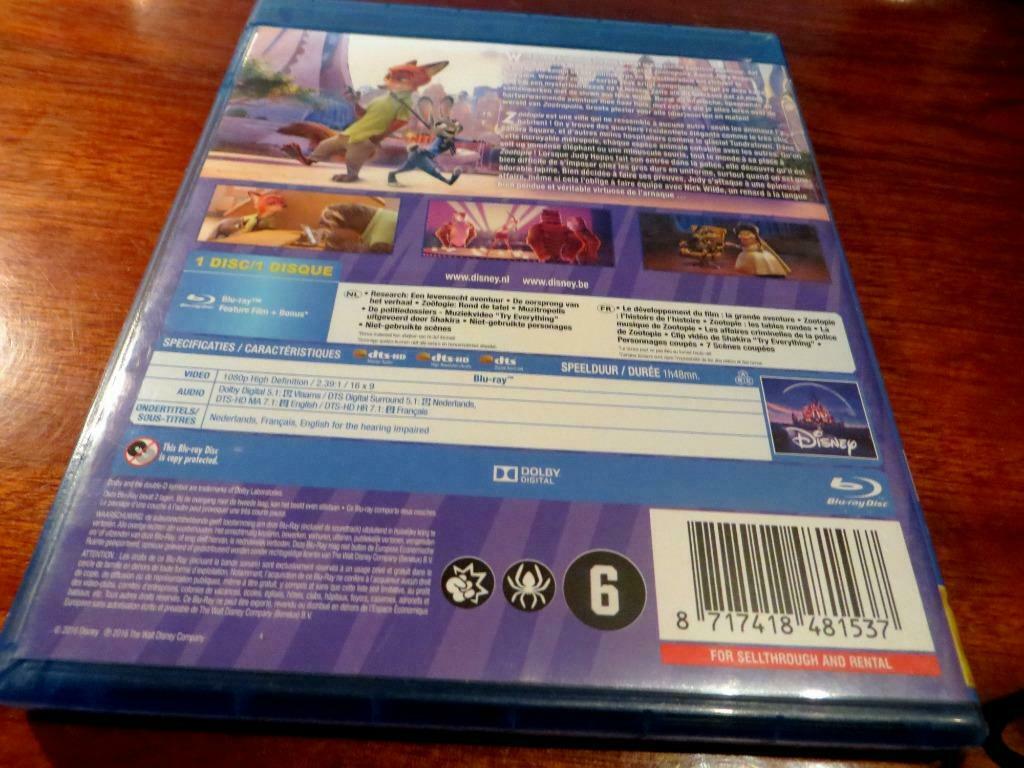 DISNEY - BLU-RAY - ZOOTROPOLIS (ZOOTOPIE), Verzenden, Overige figuren, Gebruikt, Overige typen