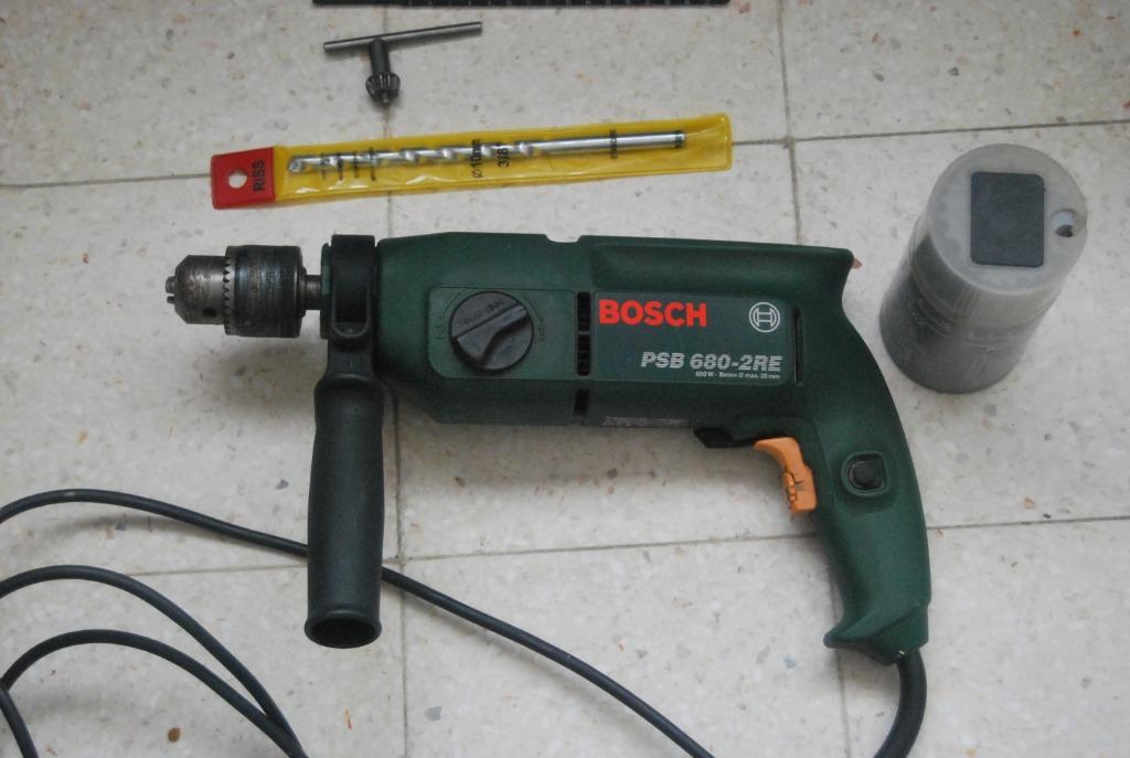Bosch PSB 680-2RE klopboormachine, Ophalen of Verzenden, Gebruikt, 600 watt of meer, Boormachine