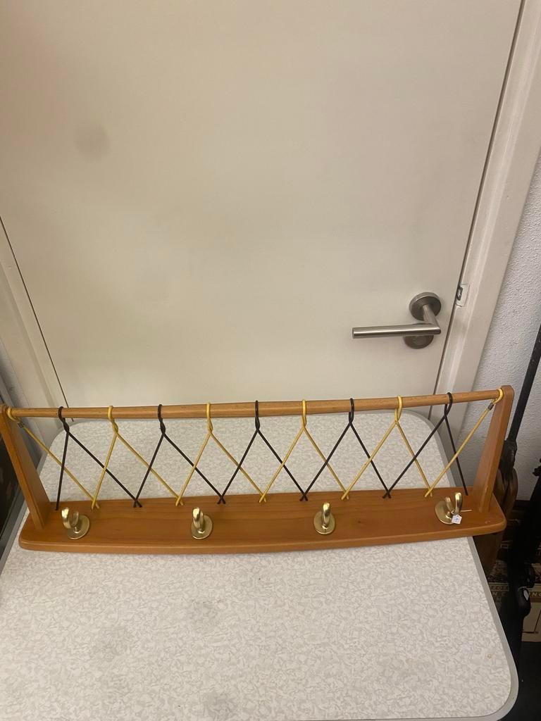 Vintage Scandinavische Wandkapstok Jaren '50., Ophalen of Verzenden, Zo goed als nieuw, Wandkapstok