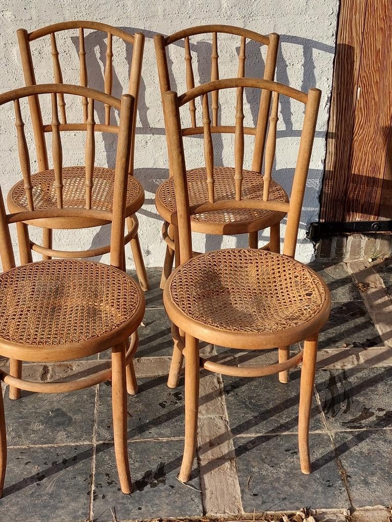 Stoeltjes Fischel (4 stuks), Antiquités & Art, Antiquités | Meubles | Chaises & Canapés, Enlèvement