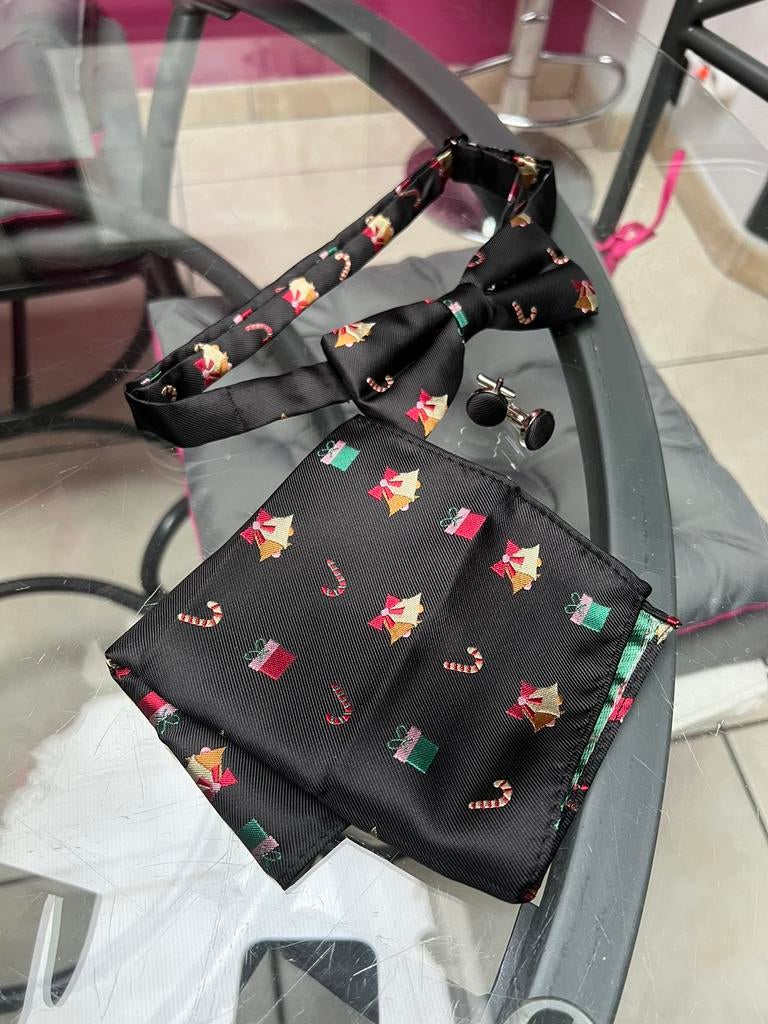 Ensemble  accessoires pour Noël homme, Neuf, Noir, À motif