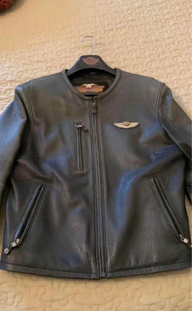 Harley Davidson lederen 100 jarige vest maat L, Enlèvement ou Envoi