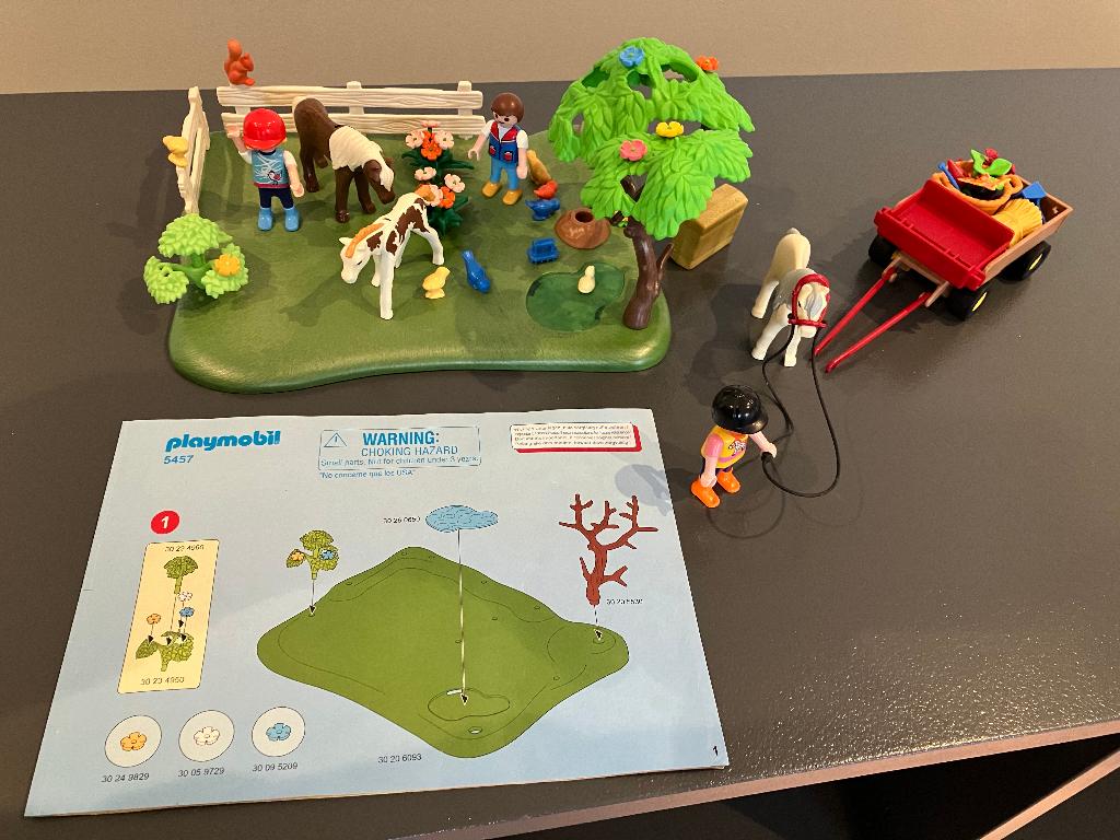 speelgoed Playmobil 5457 ponyweide met hooiwagen, Ophalen