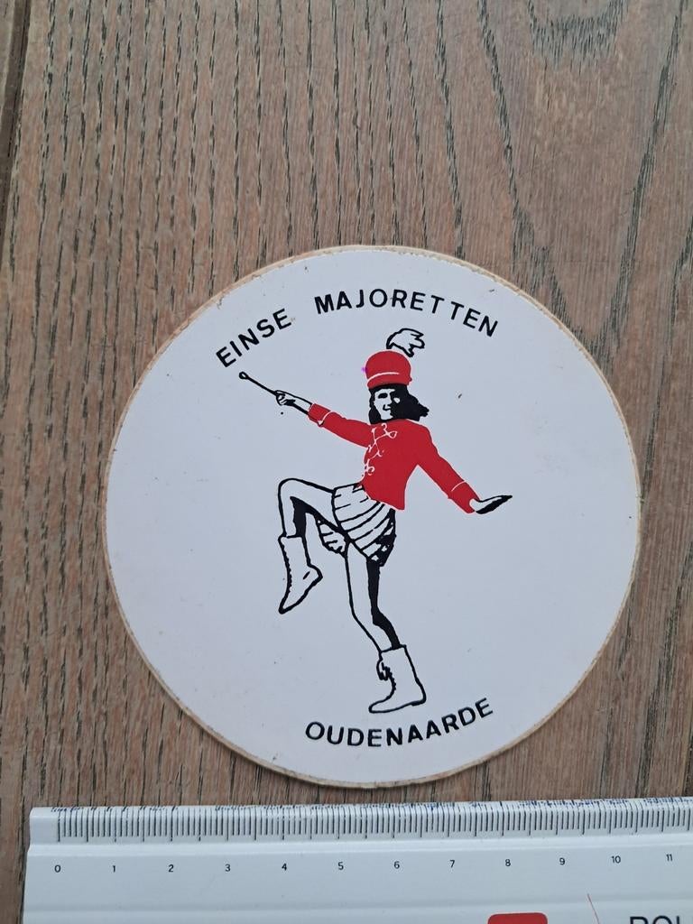Retro sticker : Majoretten Eine - Oudenaarde, Verzamelen, Ophalen of Verzenden, Zo goed als nieuw