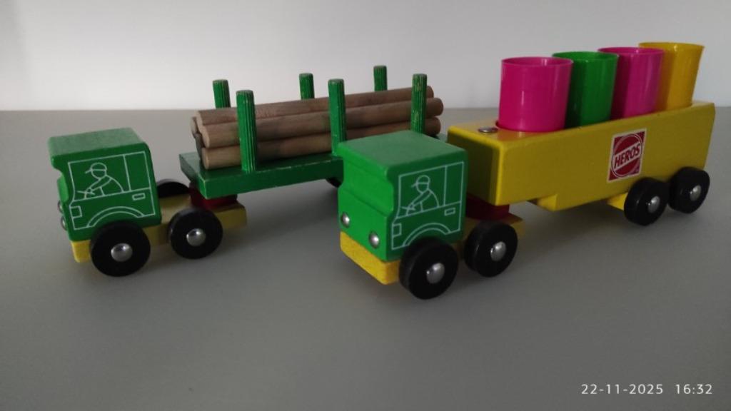 Houten speelgoed truckers, Ophalen, Gebruikt, Overige typen