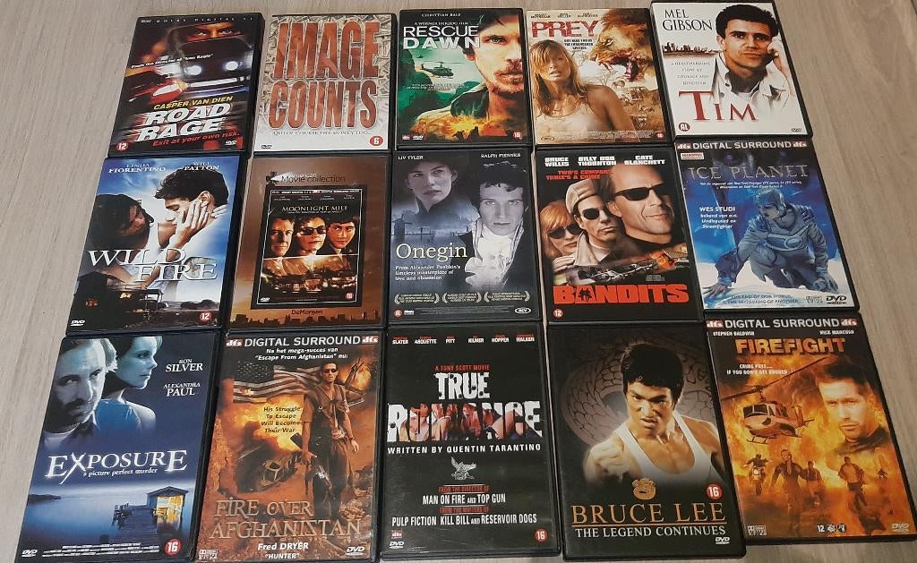 Lot DVD's allerhande - in totaal 34 stuks, À partir de 16 ans, Enlèvement, Comme neuf
