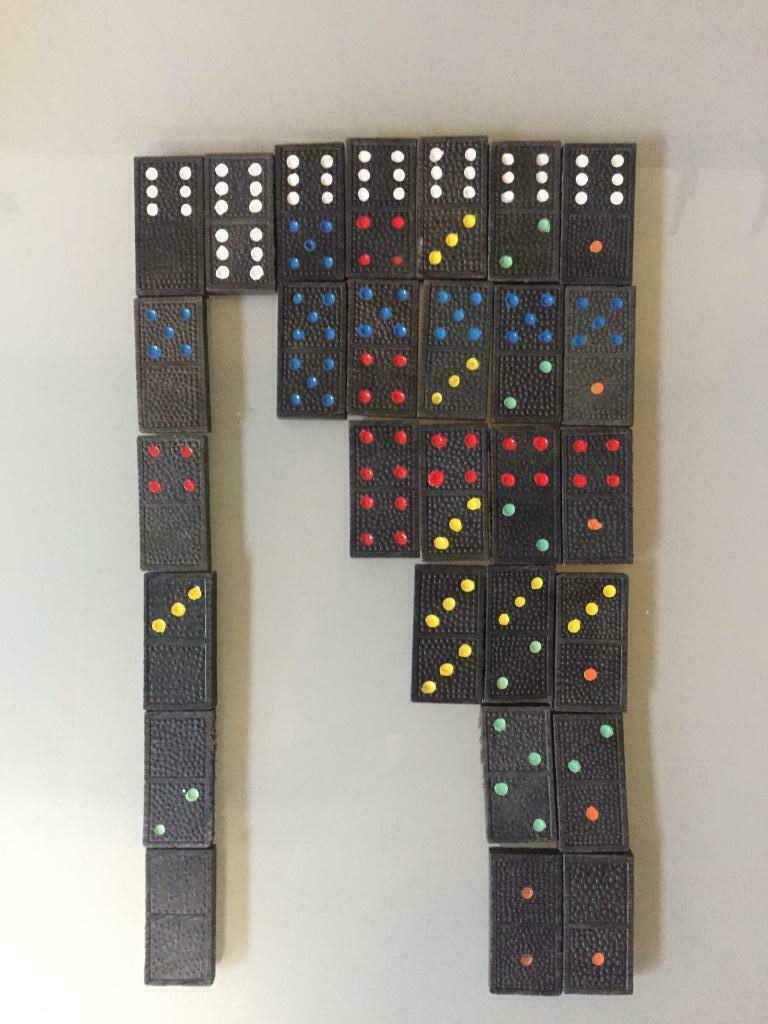 Ensemble de dominos vintage, en bois, Enlèvement ou Envoi, Comme neuf