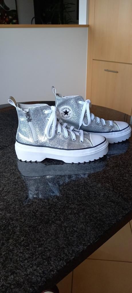 Converse 37. Argenté, Enlèvement ou Envoi, Sneakers et Baskets, Converse, Comme neuf