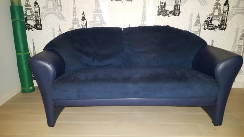 Zetels leolux blauw, Enlèvement, 150 à 200 cm, Banc droit, Tissus