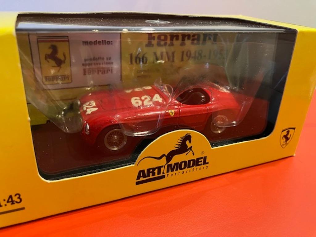 Ferrari 166 MM Spyder Mille Miglia '49 1/43 Art Model ART008, Ophalen, Zo goed als nieuw, Auto, Overige merken