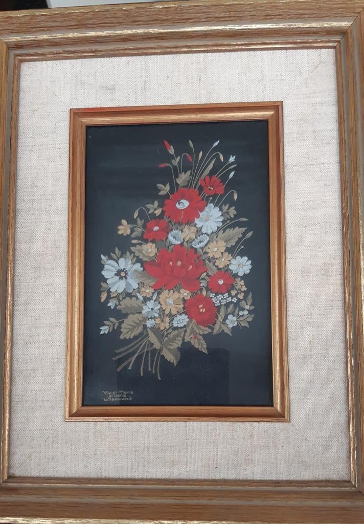 Tableau en soie tissée., Enlèvement ou Envoi, Comme neuf