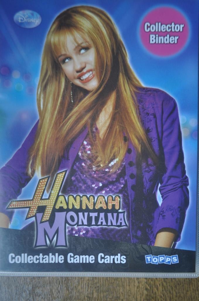 TOPPS COMPLEET BINDER MET 152 KAARTEN HANNAH MONTANA, Ophalen of Verzenden, Zo goed als nieuw, Meerdere plaatjes
