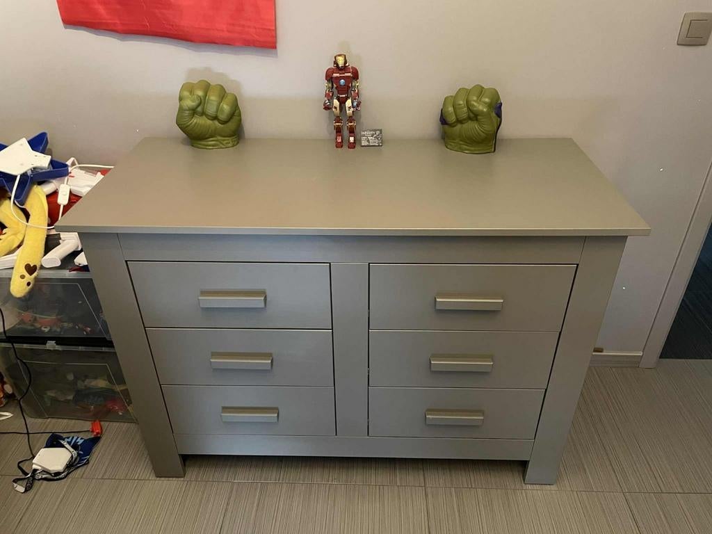 Chambre complet evolutif lits cage bebe et lits 1 personne,, Enfants & Bébés