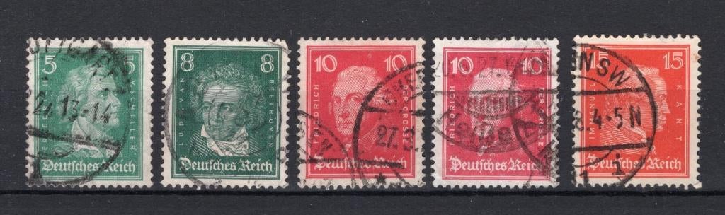 DEUTSCHES REICH Yt. 380/383 gestempeld, Ophalen of Verzenden, Gestempeld