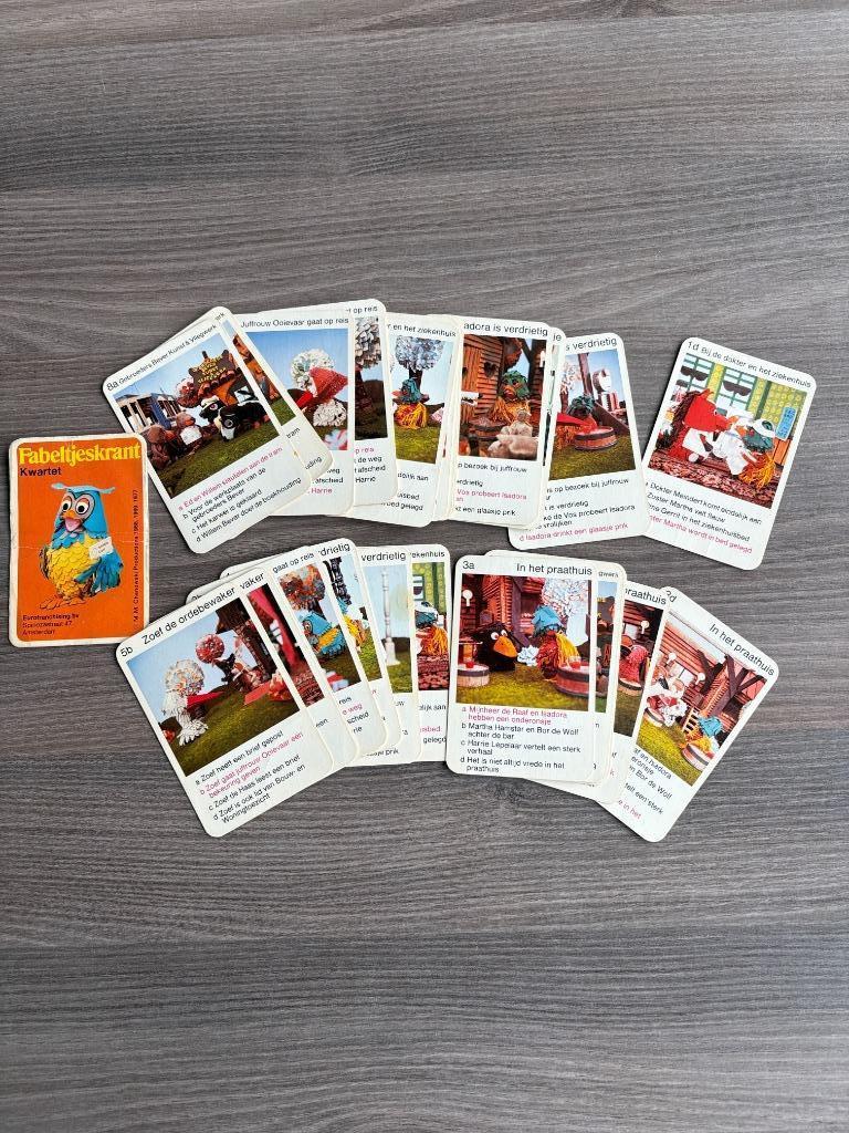 Fabeltjeskrant vintage kwartet - verlaagde prijs, Enlèvement ou Envoi, Utilisé, Jeu(x) des sept familles