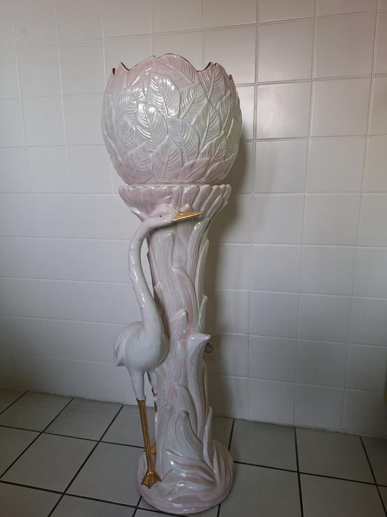 Vintage Italiaanse 'Art Nouveau' keramische plantenstandaard, Ophalen