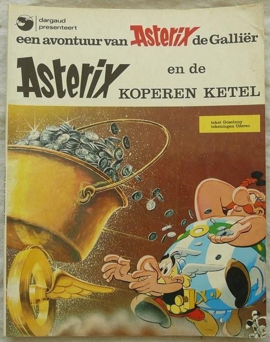 Strip, Asterix En De Koperen Ketel, Nr.13, Dargaud, 1979., Gelezen, Eén stripboek, Ophalen of Verzenden, Goscinny - Uderzo