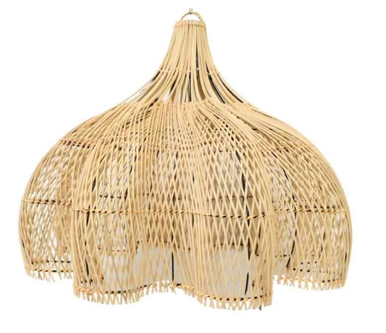 Hanglamp Whipped, rotan, Huis en Inrichting, Lampen | Hanglampen, Ophalen, Nieuw, Bohemian, 75 cm of meer