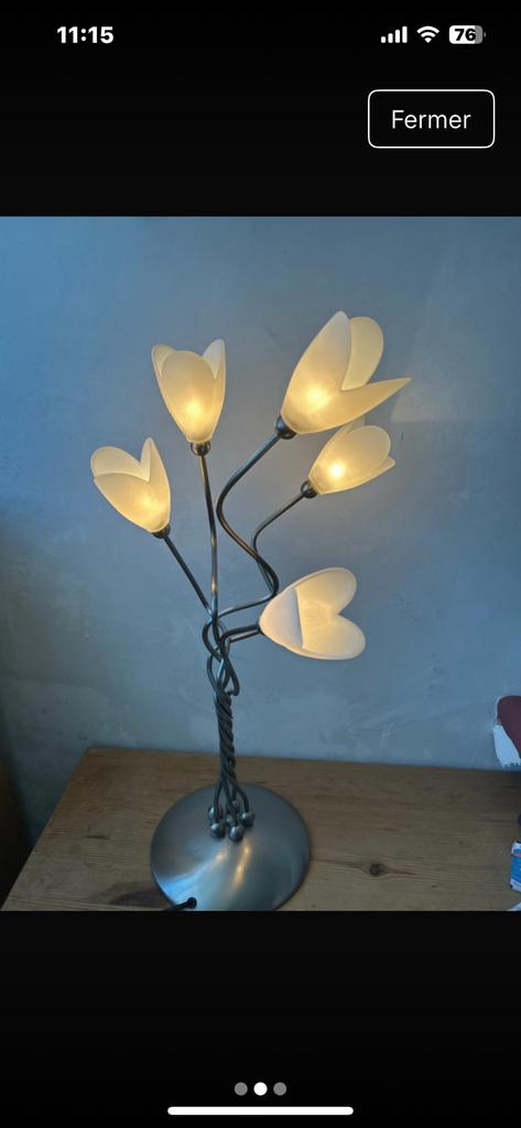 Lampe de table, Enlèvement, Utilisé, Métal, Ancienne