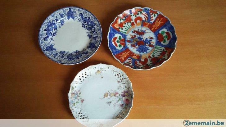 Lot de 3 petites assiettes., Antiquités & Art, Antiquités | Céramique & Poterie