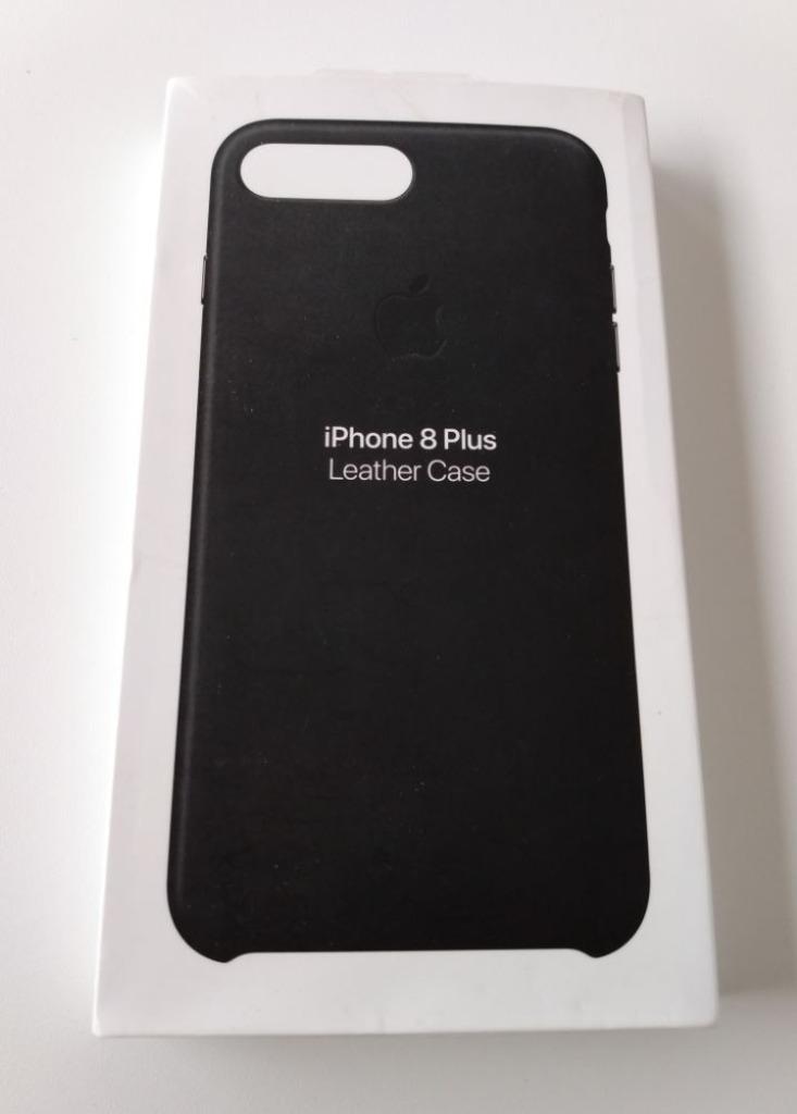 iPhone 8 Plus / 7 Plus - Leather Case Black, Enlèvement ou Envoi, Neuf, IPhone 8 Plus, Façade ou Cover