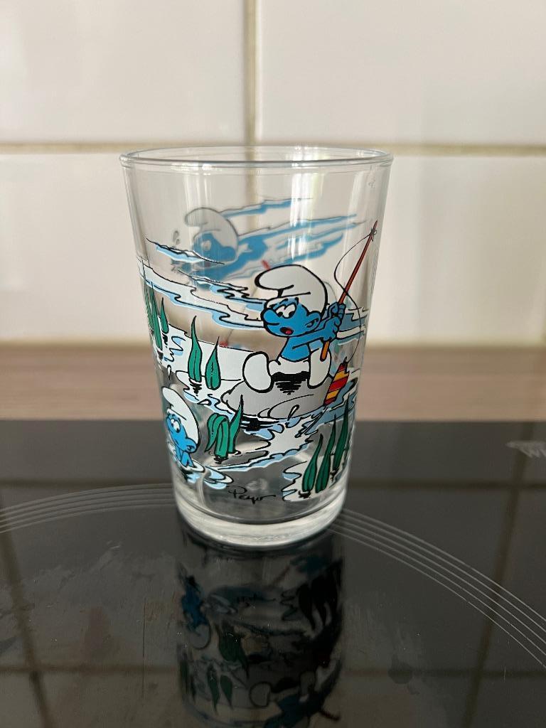 Verre à moutarde Les Schtroumpfs - Peyo Benedictin 1993, Collections, Enlèvement ou Envoi, Utilisé, Différents Schtroumpfs, Maison ou Attribut