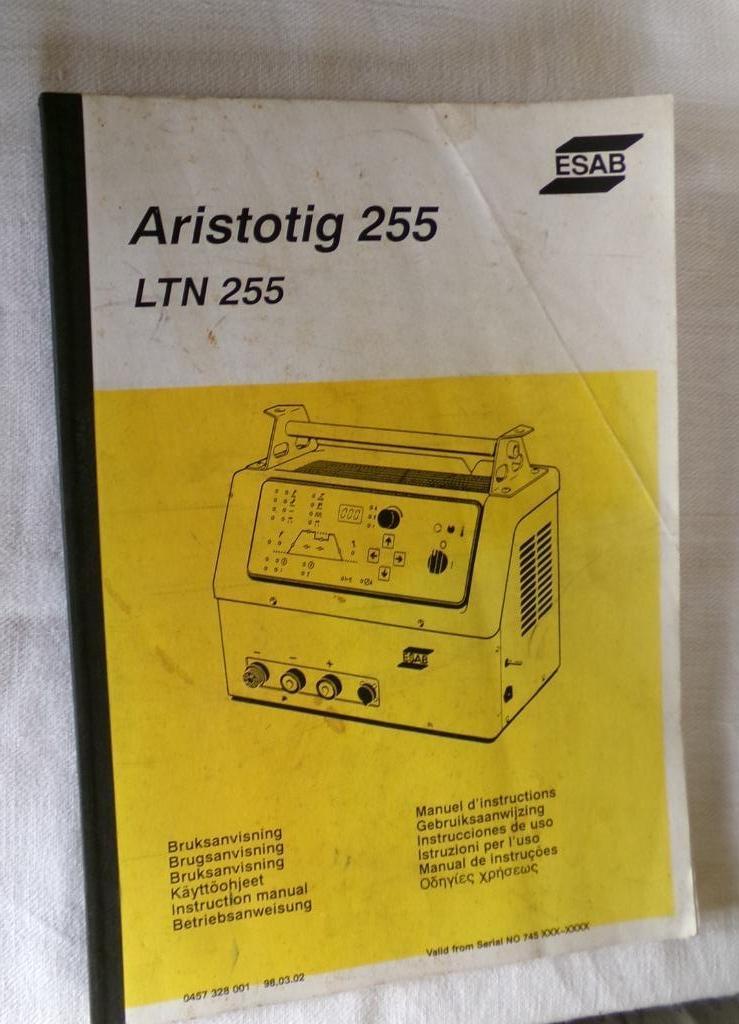 Manuel d'utilisation Book Aristotig 255 LTN 255, Enlèvement ou Envoi, Utilisé, Tig