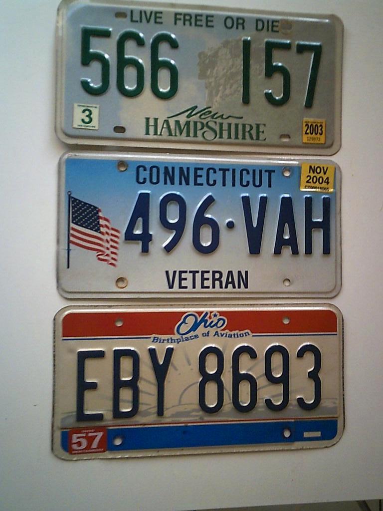 USA autoplaten, Ophalen, Nieuw