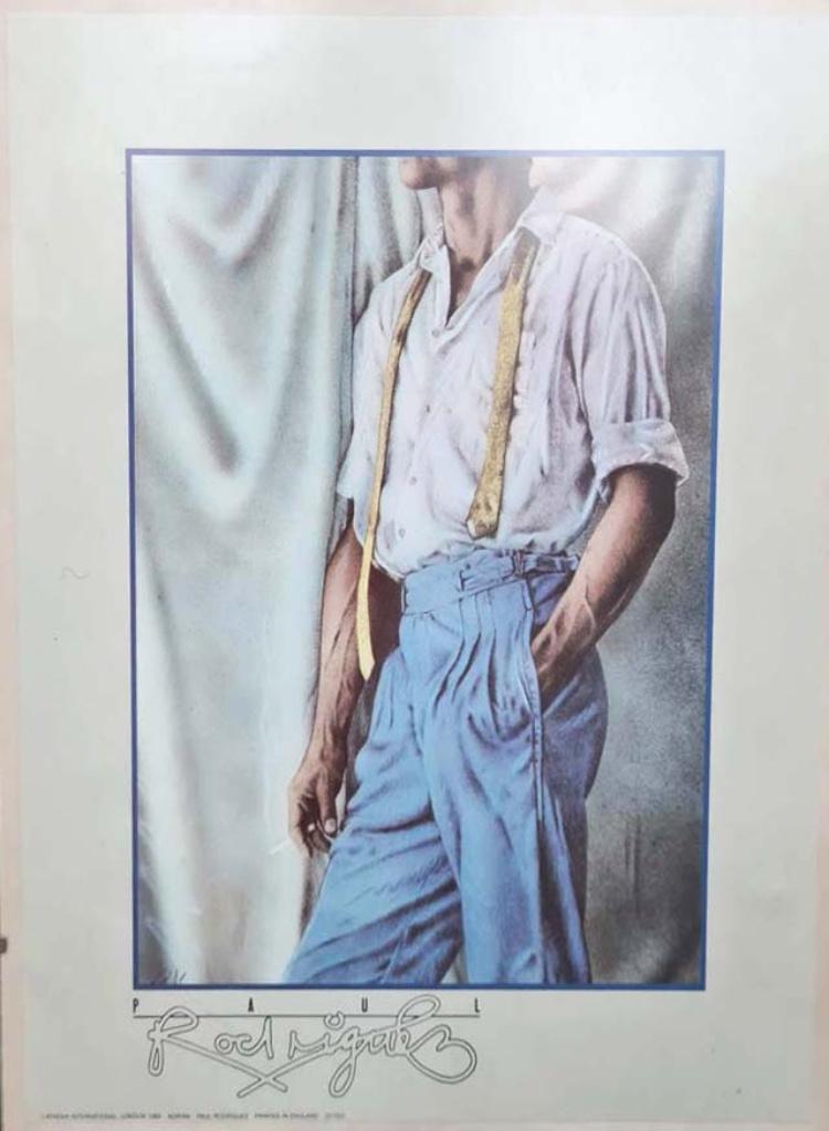 poster Paul Rodriguez 1984-in fotolijst met clips-lees info!, Antiquités & Art, Enlèvement