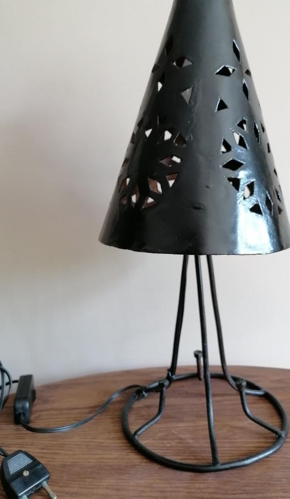 ANCIENNE LAMPE en fer forgé (noire), Antiquités & Art, Enlèvement