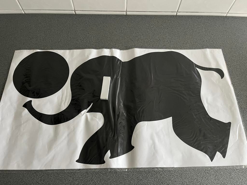 Krijtbord sticker olifant, Enlèvement ou Envoi, Neuf